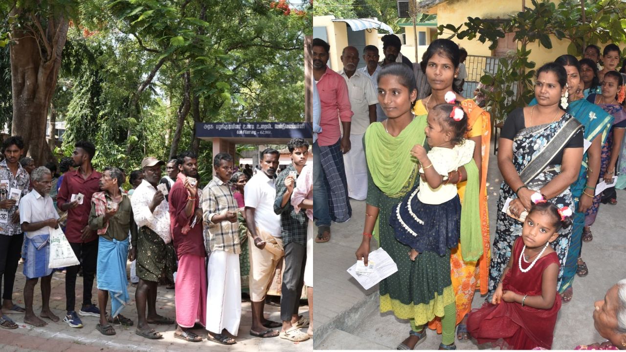 மதியம் 1 மணி நிலவரம்: 56.81% வாக்குகள் பதிவு- கடந்த தேர்தலை விட 16% கூடுதல்!