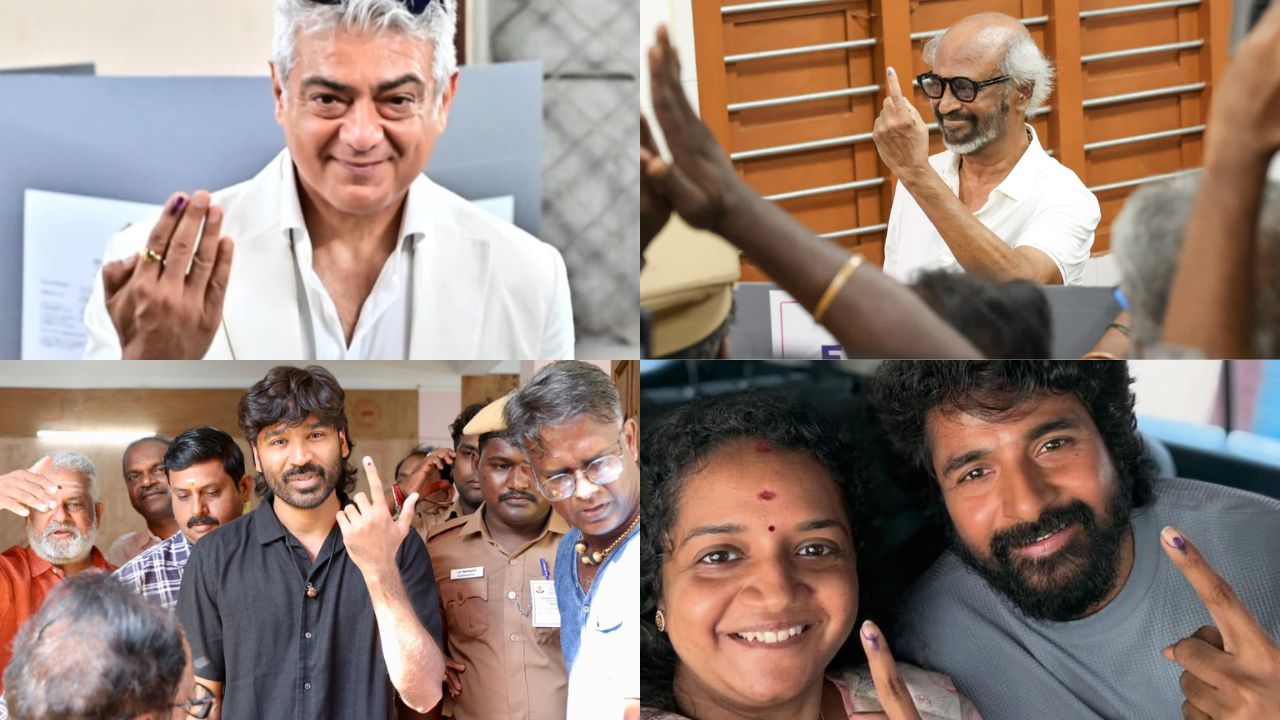 வாக்காளர் வரிசையில் திரை நட்சத்திரங்கள்: காலையிலேயே வாக்களித்த அஜித், ரஜினி, சிவகார்த்திகேயன்!