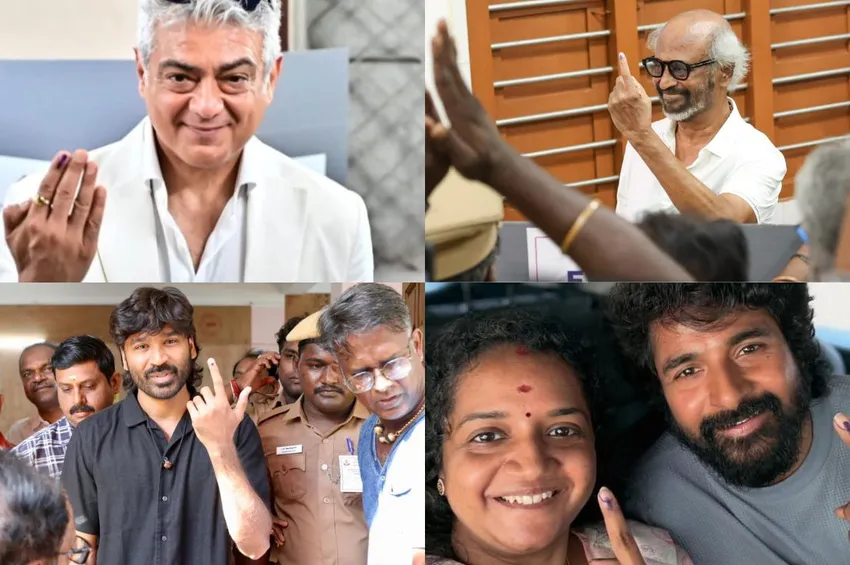 வாக்காளர் வரிசையில் திரை நட்சத்திரங்கள்: காலையிலேயே வாக்களித்த அஜித், ரஜினி, சிவகார்த்திகேயன்!