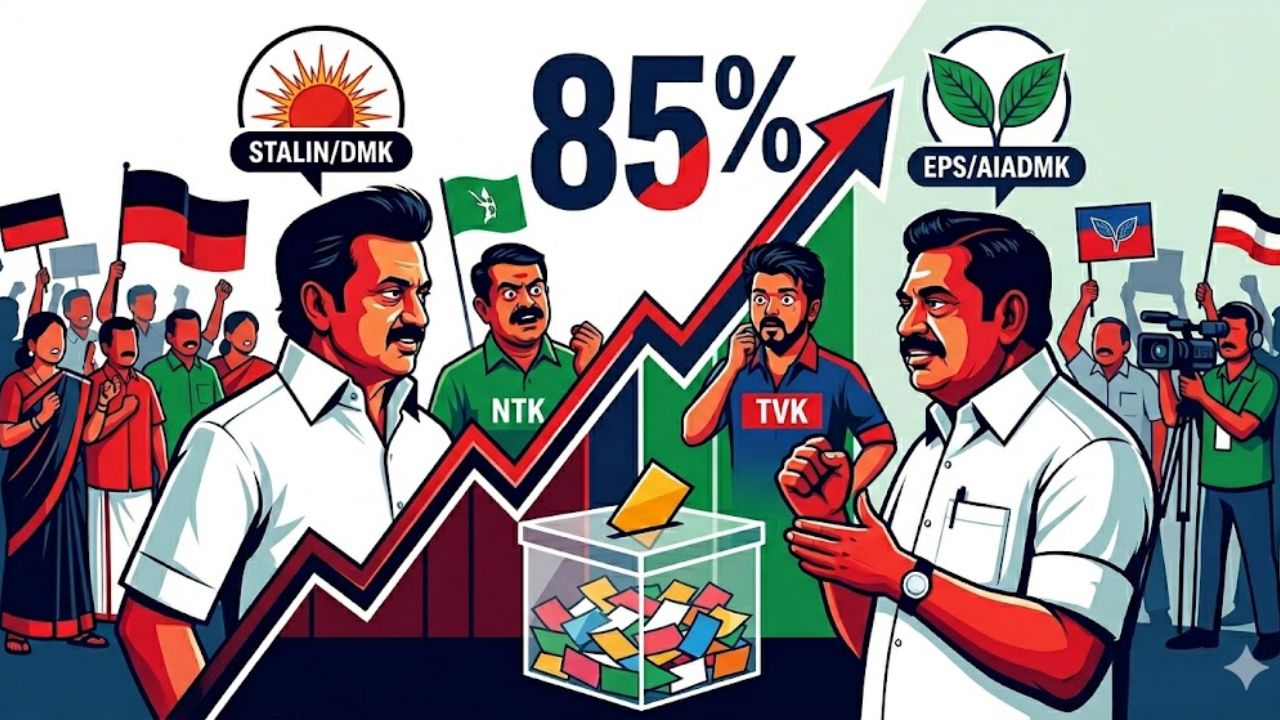 85% வாக்குப்பதிவு: யாருக்குச் சாதகம்? திமுக - அதிமுக முகாம்களில் நிலவும் உச்சகட்ட பதற்றம்!