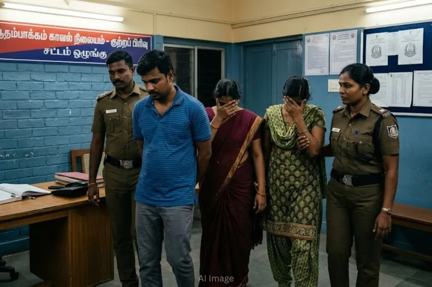 போலீஸ் வேடத்தில் நூதன மோசடி: உல்லாசத்திற்கு வந்தவரிடம் ரூ.45,000 பறித்த கும்பல்!