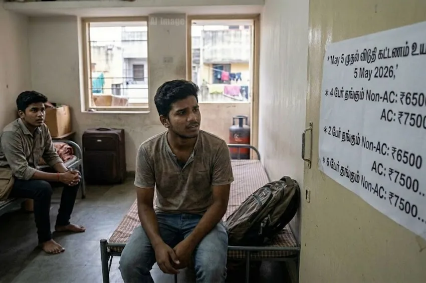 சிலிண்டர் விலை எதிரொலி: தங்கும் விடுதிகள் கட்டணம் உயர்வு!