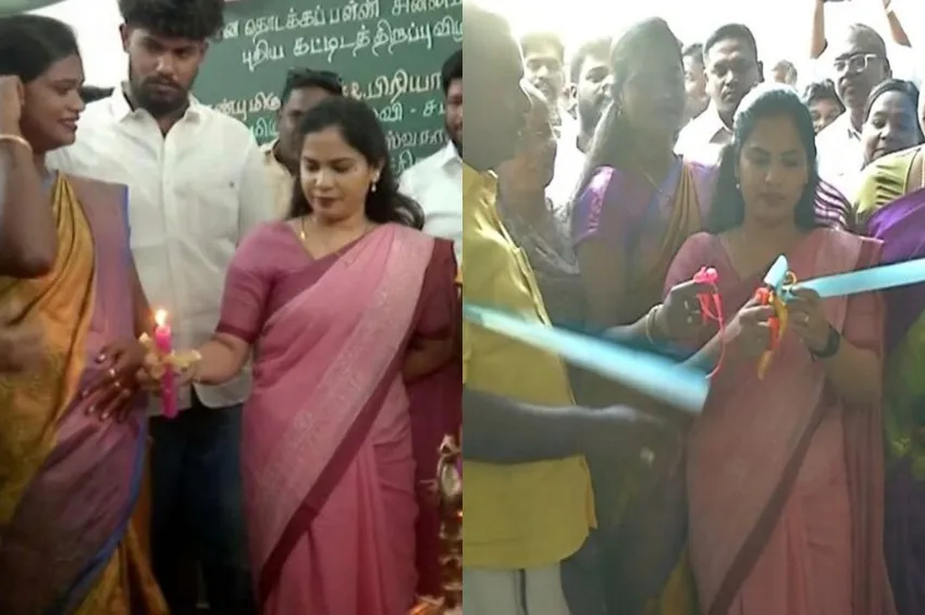 குத்து விளக்கு ஏற்றுவதில் குழப்பம்.. மேயர் பிரியா - தவெக எம்எல்ஏ பல்லவி இடையே மோதல்!