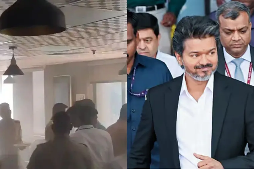 டெல்லியில் முதல்வர் விஜய் தங்கியிருந்த இல்லத்தில் தீ.. பெரும் பரபரப்பு!