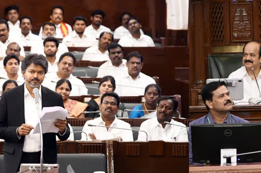 தவெக அரசின் முதல் சட்டமன்றக் கூட்டத்தொடர் இன்று கூடுகிறது: தமிழ்த்தாய் வாழ்த்துடன் தொடங்குமா? 