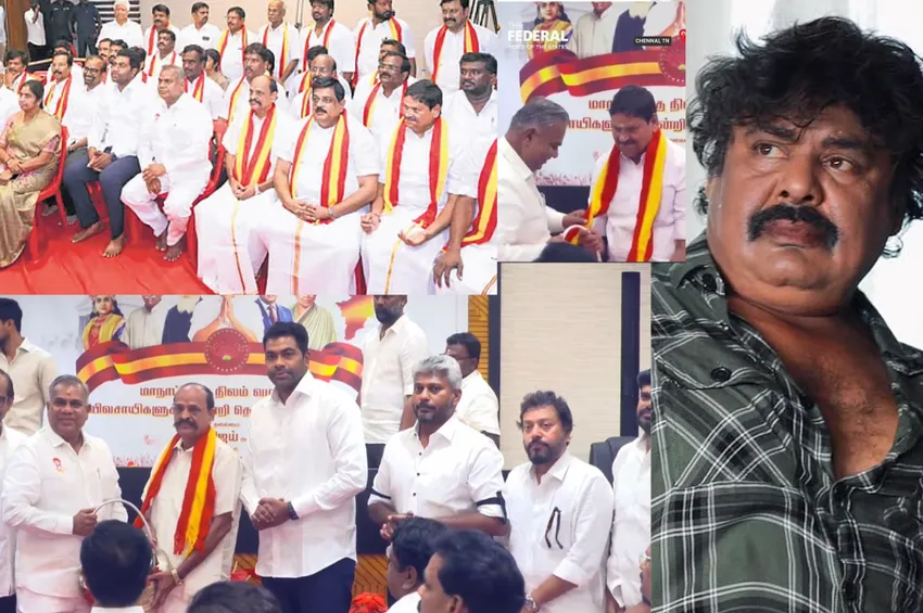 எடப்பாடி உறவினர், நடிகர் மன்சூர் அலிகான் உள்ளிட்டோர் தவெகவில் ஐக்கியம்