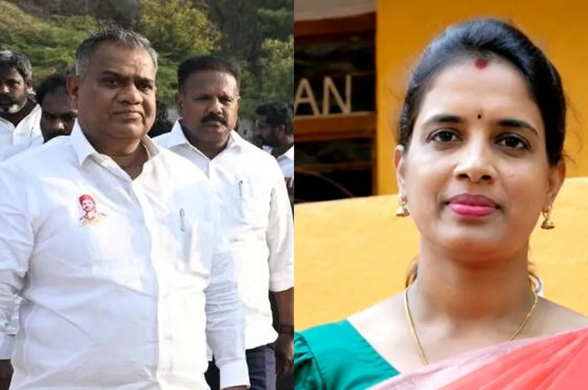 அமைச்சர் ஆனந்த் மீது வழக்கு: தவெகவில் இருந்து பெண் வழக்கறிஞர் அதிரடி நீக்கம்! அமைச்சர் ஆனந்த் மீது வழக்கு: தவெகவில் இருந்து பெண் வழக்கறிஞர் அதிரடி நீக்கம்!