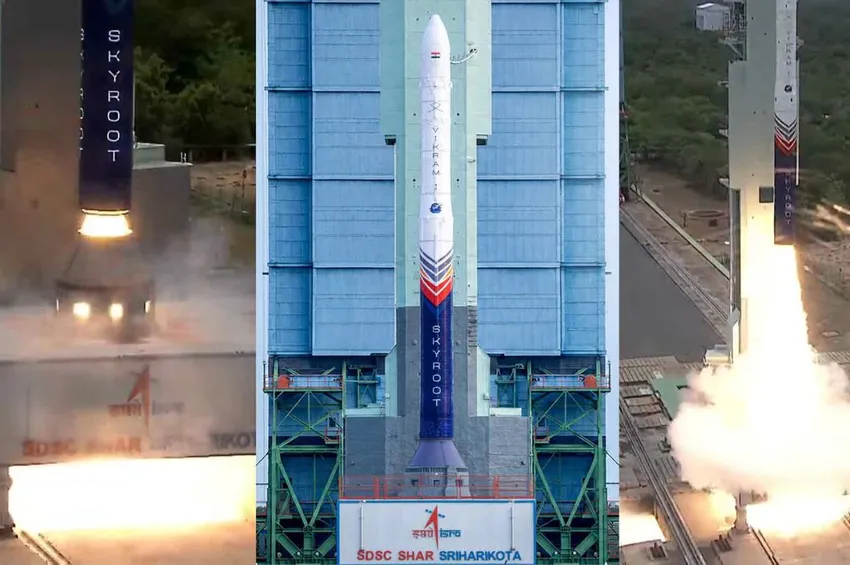 இந்தியாவின் முதல் தனியார் ராக்கெட்..  'விக்ரம்-1' வெற்றிகரமாக விண்ணில் பாய்ந்தது!