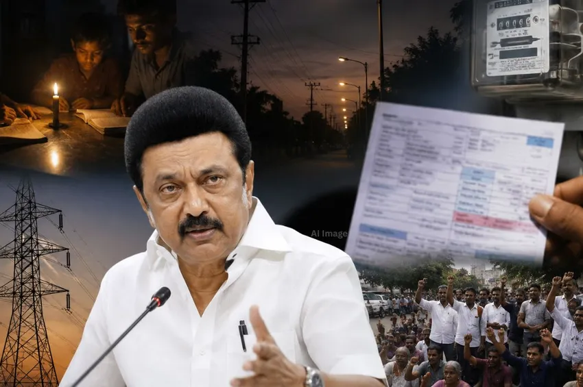 மின்கட்டணத்தில் பிரச்னை.. மக்கள் குமுறல்..! தவெக அரசை கடுமையாக சாடிய ஸ்டாலின்! மின்கட்டணத்தில் பிரச்னை.. மக்கள் குமுறல்..! தவெக அரசை கடுமையாக சாடிய ஸ்டாலின்!