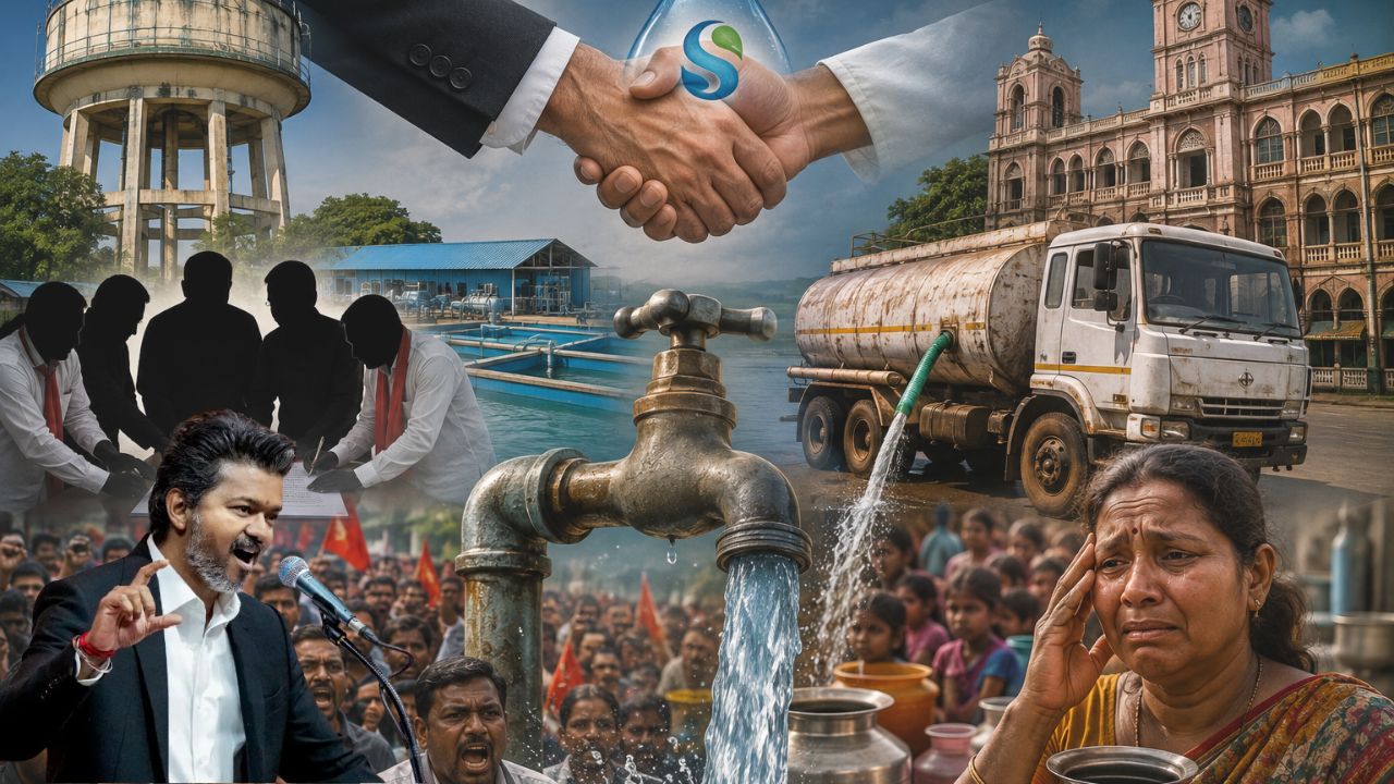 தனியாருக்கு தண்ணீர் சப்ளை.. த.வெ.க. அரசின் புதிய ஒப்பந்தம்!