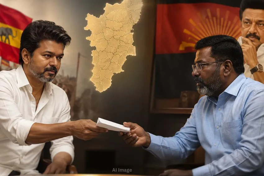 தொகுதி மறுவரையறை: திருமாவளவன் மூலம் திமுகவுக்கு தூது அனுப்பிய விஜய்!