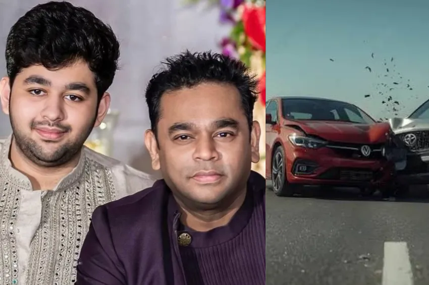 நூலிழையில் உயிர் தப்பிய எ.ஆர்.ரஹ்மான் மகன்: காலையிலேயே நடந்த கார் விபத்து.