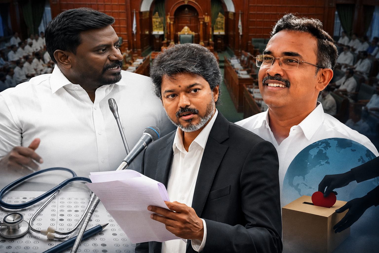 நீட், எஃப்சிஆர்ஏ-வுக்கு எதிராக தனி தீர்மானம் - விஜய் அதிரடி