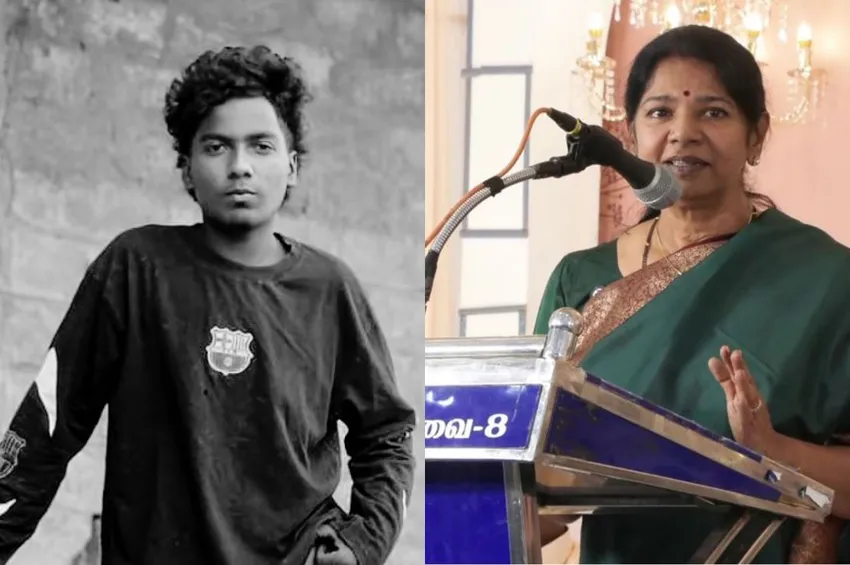 கோவை கல்லூரி மாணவன் கொலை; உண்மையை மறைக்கப் பார்க்கிறதா, தவெக அரசு? கனிமொழி எம்பி கோவை கல்லூரி மாணவன் கொலை; உண்மையை மறைக்கப் பார்க்கிறதா, தவெக அரசு? கனிமொழி எம்பி