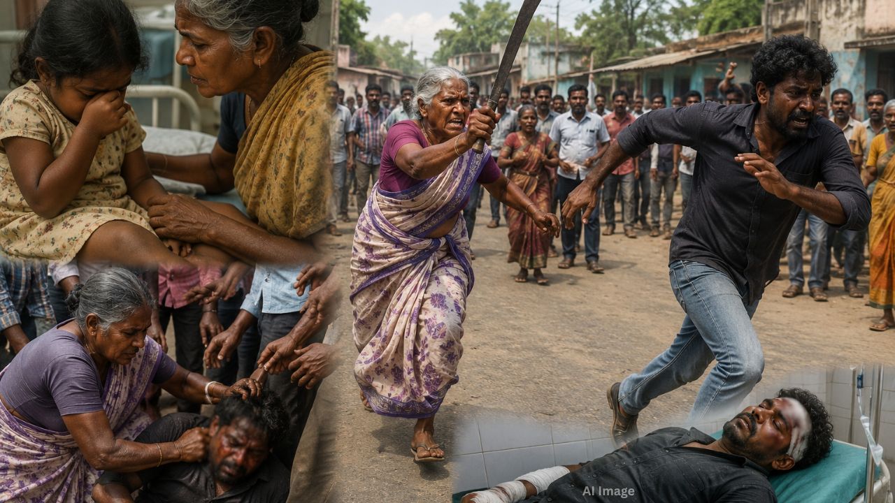 சிறுமி பாலியல் வன்கொடுமை.. இளைஞரை ஓட ஓட விரட்டி வெட்டிய பாட்டி!