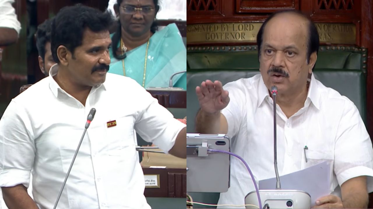 திமுகவை சீண்டிய அமைச்சர் நிர்மல் குமார்.. டென்ஷன் ஆன சபாநாயகர்!