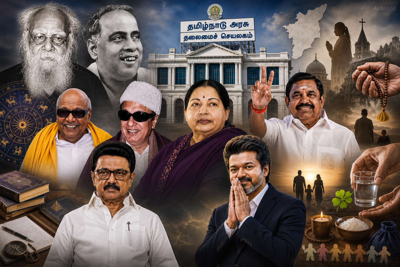 பெரியார் to விஜய்: யாருக்கு அதிக ஜோதிட நம்பிக்கை!