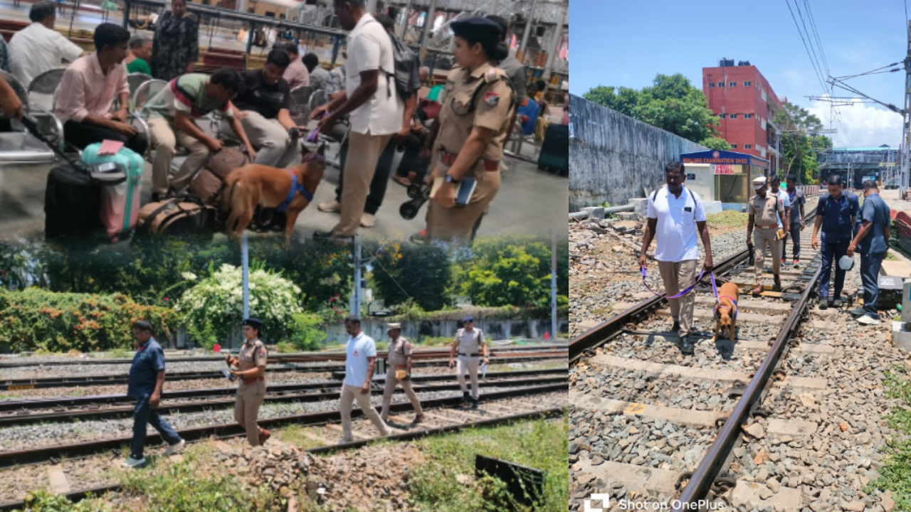  ரயில் நிலையங்களில் தீவிர சோதனையில் ஈடுபட்ட  ரயில்வே பாதுகாப்பு படை! 