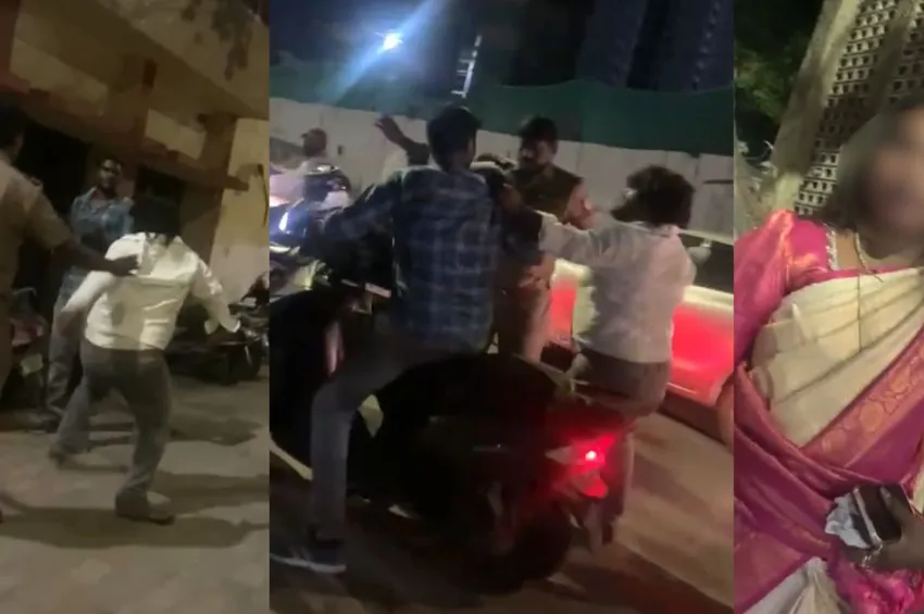கணவருடன் பைக்கில் சென்ற மனைவி.. ஆபாச சைகை காட்டிய காவலர் மீது வழக்குப்பதிவு! 
