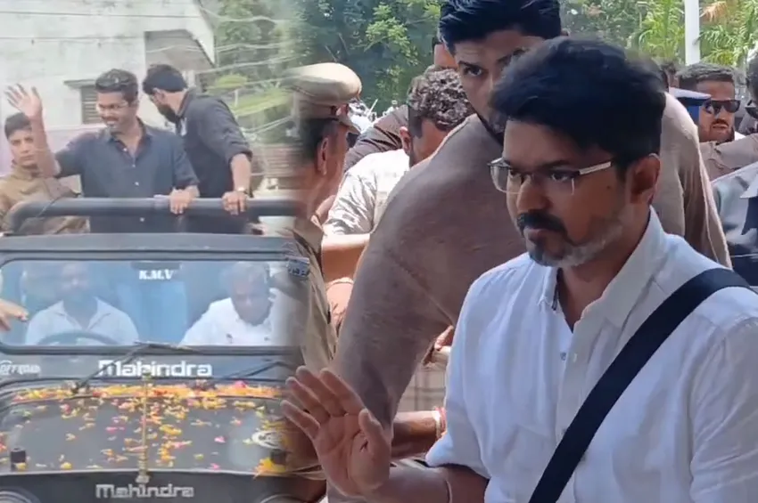 ஜனநாயகன் படப்பிடிப்பு முடித்துவிட்டு சென்னை திரும்பிய விஜய்...உற்சாகமாக வரவேற்ற ரசிகர்கள்