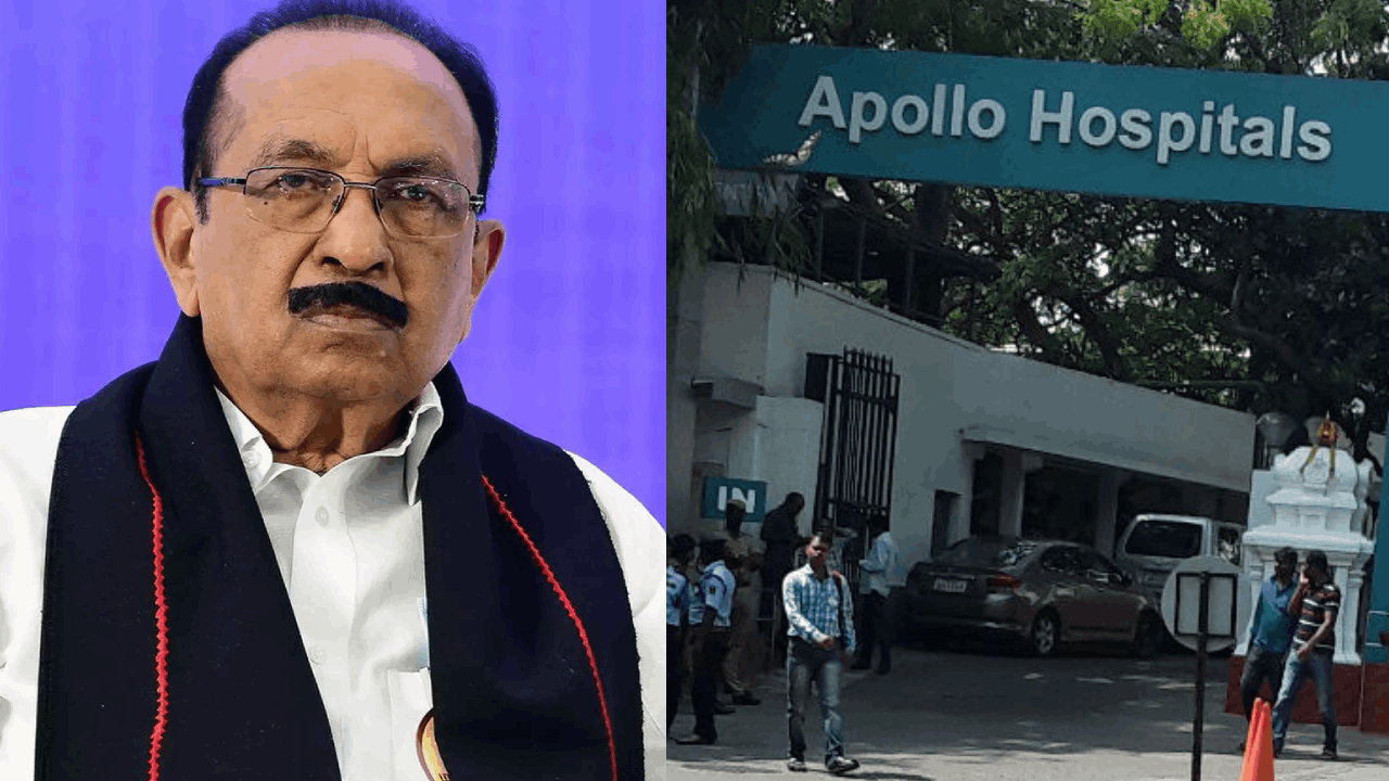 வழுக்கி விழுந்த வைகோ... காயங்களுடன் மருத்துவமனையில் அனுமதி.. 