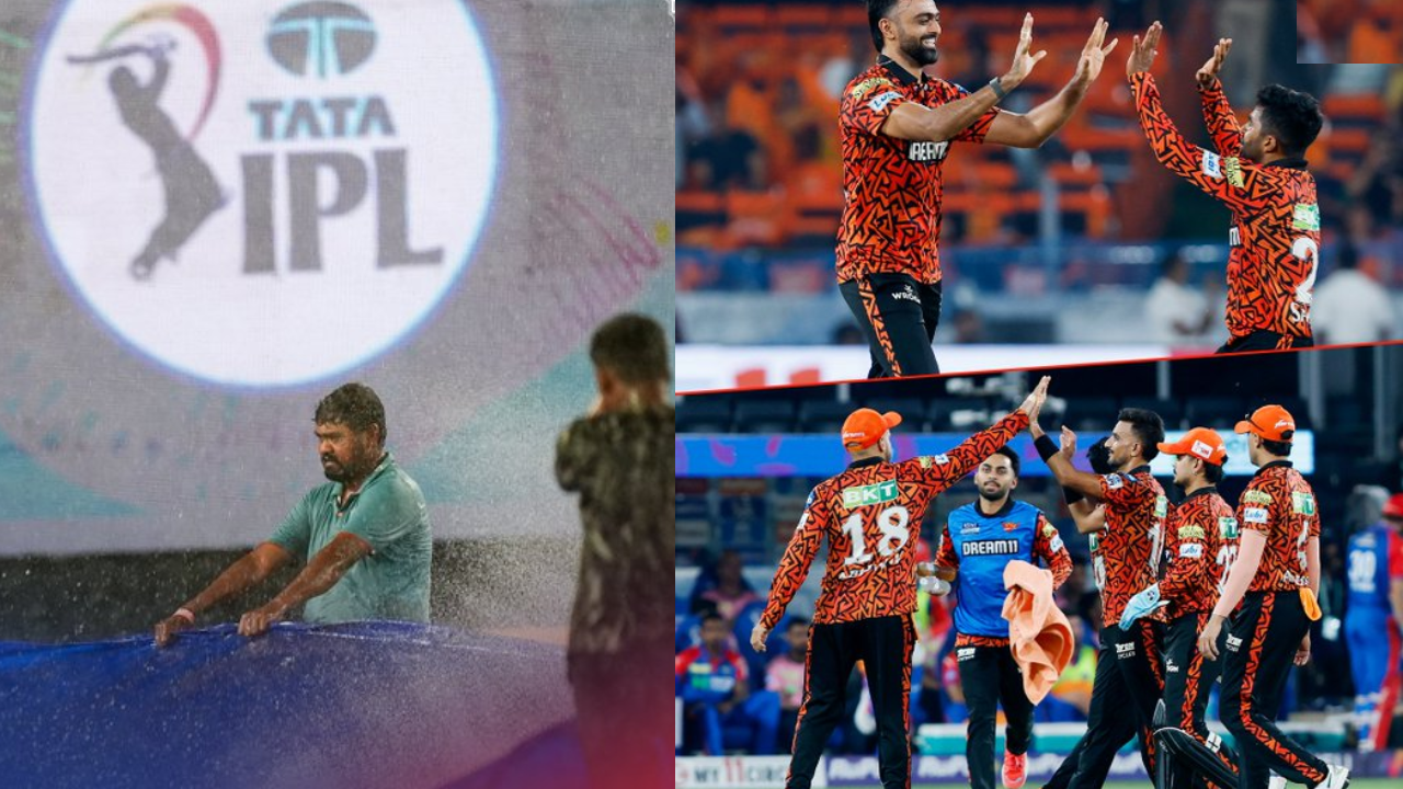 delhi capitals vs sunrisers: மழையால் போட்டி ரத்து.. ப்ளே ஆஃப் வாய்ப்பை இழந்த SRH!