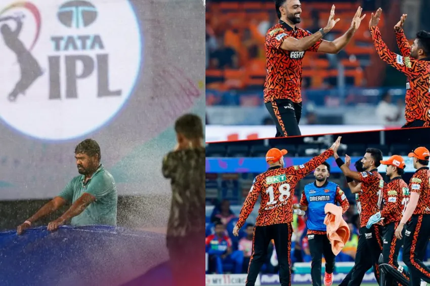 delhi capitals vs sunrisers: மழையால் போட்டி ரத்து.. ப்ளே ஆஃப் வாய்ப்பை இழந்த SRH!