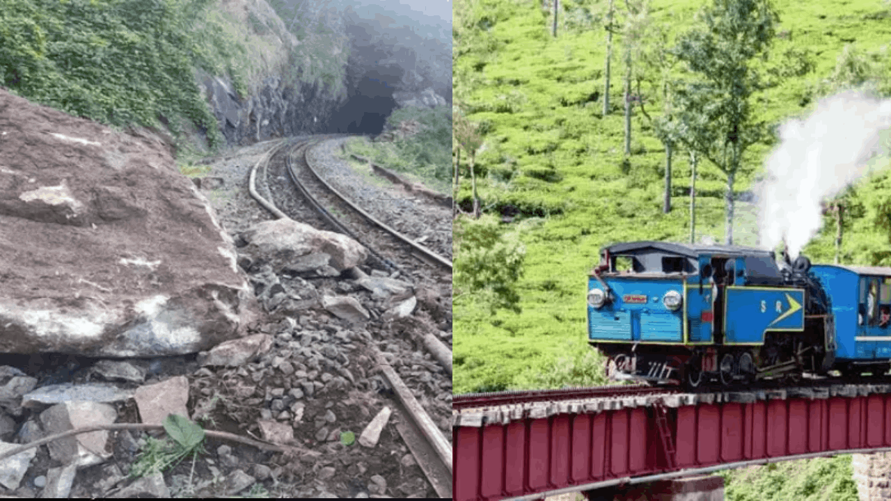 ஊட்டி மலை ரெயில் பாதையில் மண் சரிவு.. மலை ரயில் போக்குவரத்து ரத்து!