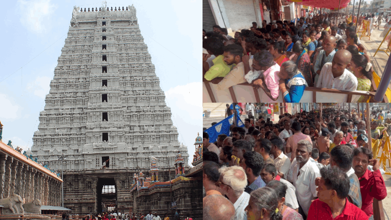 சித்ரா பௌர்ணமி: 5 மணி நேரம் காத்திருந்து அண்ணாமலையார் கோயிலில் பக்தர்கள் சாமி தரிசனம்!