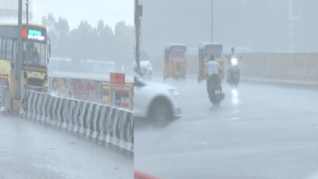 மதுரையில் கனமழை.. சாலையில் பெருக்கெடுத்து ஓடும் தண்ணீரால் வாகன ஓட்டிகள் அச்சம்!