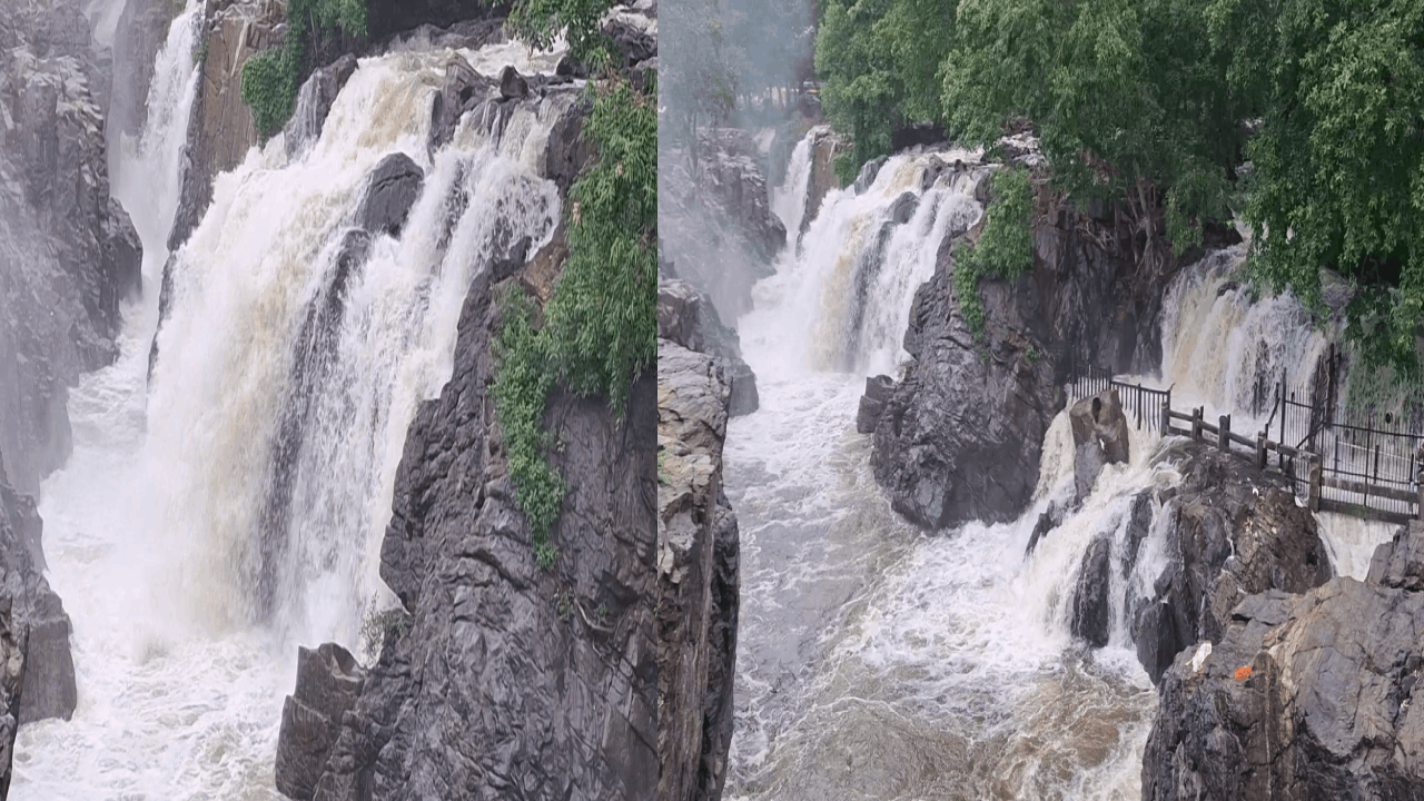 ஒகேனக்கல் ஆற்றில் பெருக்கெடுத்த காவிரி – வினாடிக்கு 8 ஆயிரம் கனஅடி நீர் அதிகரிப்பு